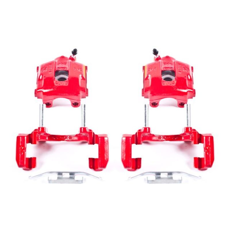 Power Stop 01-05 BMW 320i Rear Red Calipers w/Brackets - Pair