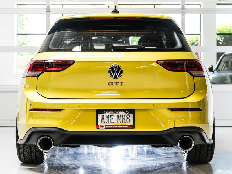 AWE 2022 VW GTI MK8 Track Edition Exhaust - Chrome Silver Tips