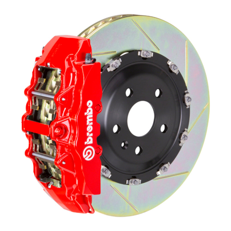 Brembo 03-08 SL500 Front GT BBK 8 Piston Cast 380x34 2pc Rotor Slotted Type1-Red