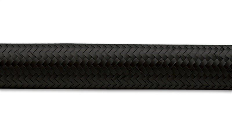 Vibrant -8 AN Black Nylon Braided Flex Hose (2 foot roll)
