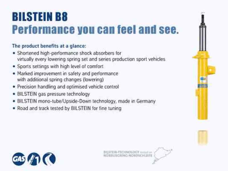 Bilstein B8 (SP) 06-11 Toyota Yaris Rear Monotube Strut Assembly