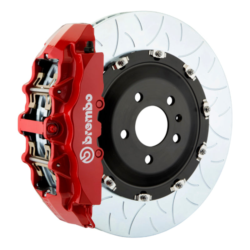 Brembo 03-08 SL500 Front GT BBK 8 Piston Cast 380x34 2pc Rotor Slotted Type3-Red