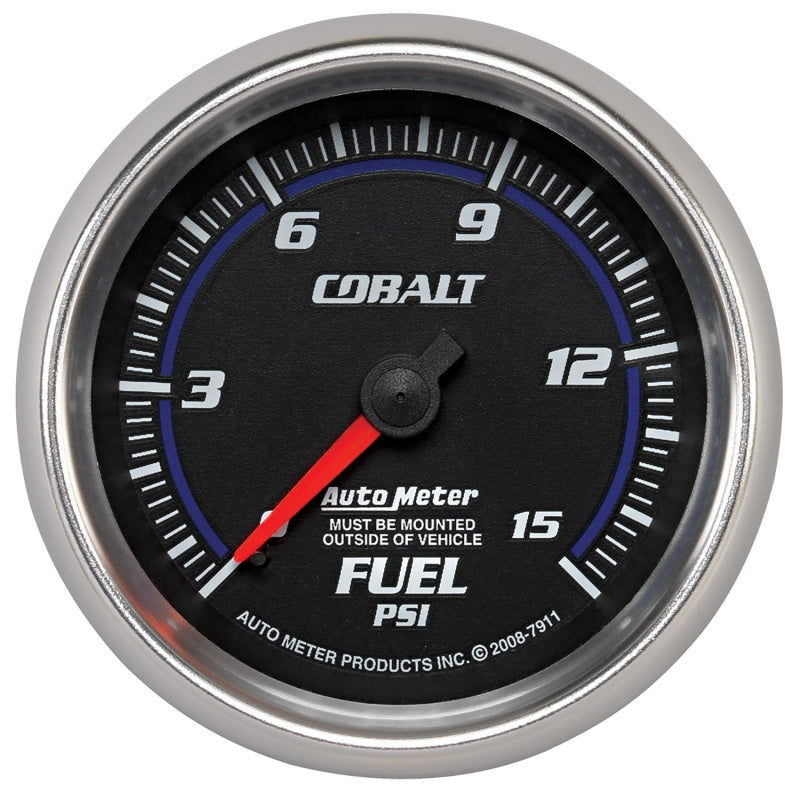 Autometer Cobalt 2-5/8in Mechanical Fuel Pressure Gauge 0-15 PSI