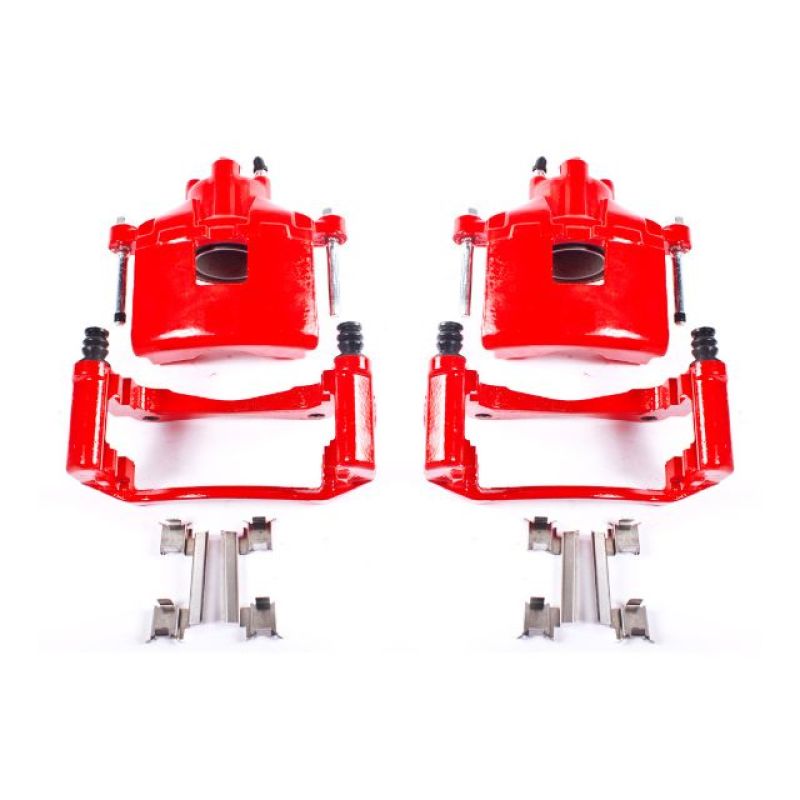 Power Stop 2004 Pontiac Grand Prix Front Red Calipers w/Brackets - Pair
