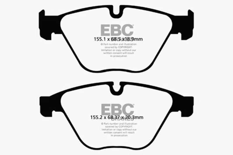 EBC 10+ BMW 535i 3.0 Turbo (F10) Greenstuff Front Brake Pads